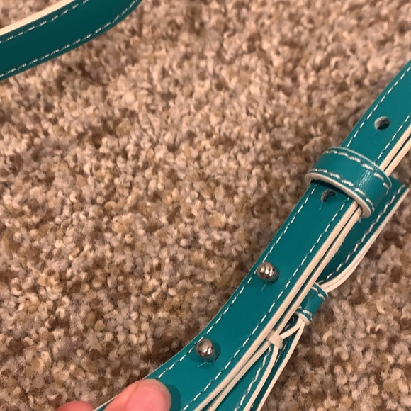 Teal Skinny Belt Faux Leather - Picture 3 of 3
